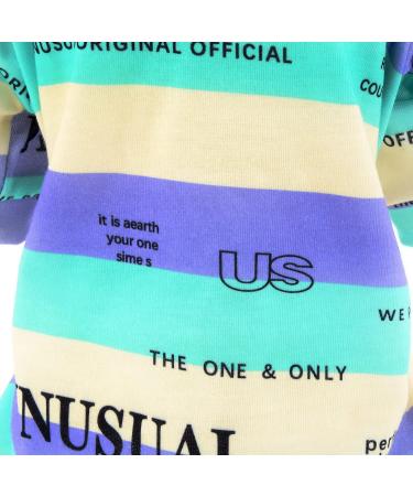 Smalllee Lucky Store: Multi-Colored Striped Cotton Pajamas for Small & Medium Dogs & Cats - Nightwear & Outfits for Yorkies & Chihuahuas - Buy Online on GoSupps.com
