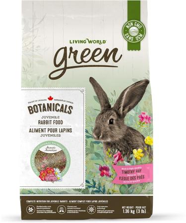 Living World Green Botanicals Juvenile Rabbit Food 1.36 kg (3 lb) - Buy Online on GoSupps.com