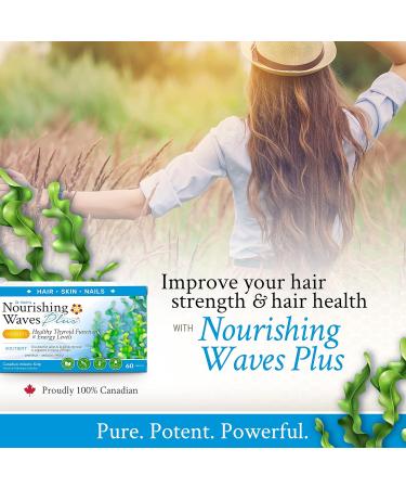 Dr Klein's Nourishing Waves Plus. Hair Skin and Nails Vitamins. Helps Maintain Healthy Hair Skin and Nails with Biotin Vitamin B Complex with B1 B3 B6. Thyroid Support Supplement With Kelp Iodine & Silicon. 60 Capsules (Pack of 1) 60 count (Pack of 1) - Buy Online on GoSupps.com