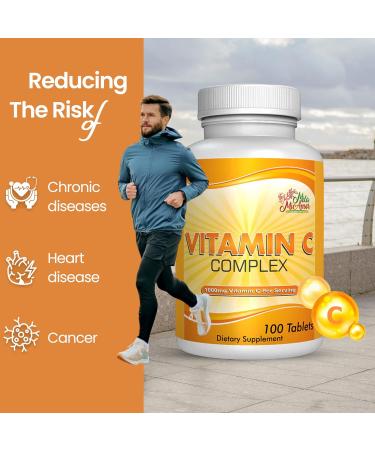 Mila Miamor Vitamin C Complex 1000mg Immune Support Collagen Synthesis & Antioxidant Protection Enhanced Nutrient Absorption High Potency Vitamin C Supplement 100 Tablets - Buy Online on GoSupps.com