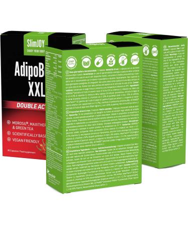 SlimJOY AdipoBurn XXL - Green Tea, Cayenne & Caffeine Extract - 90 Capsules + Free E-Book Guide - Buy Online on GoSupps.com