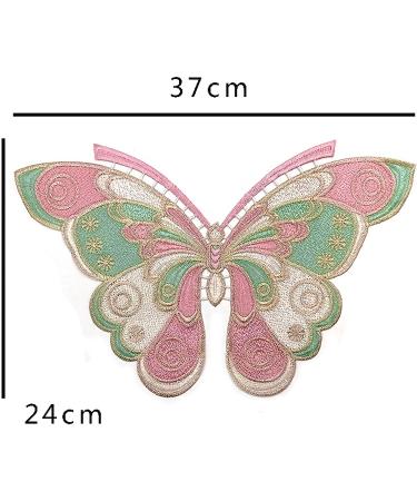 Polyester Butterfly Collar Patches - DIY Sewing Applique Embroidered Lace Patch (Pink) - Buy Online on GoSupps.com
