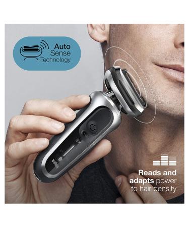 Braun Electric Razor for Men Flex Head Foil Shaver with Precision Trimmer - Rechargeable Wet & Dry 4in1 SmartCare Center - Silver 7071cc - Buy Online on GoSupps.com