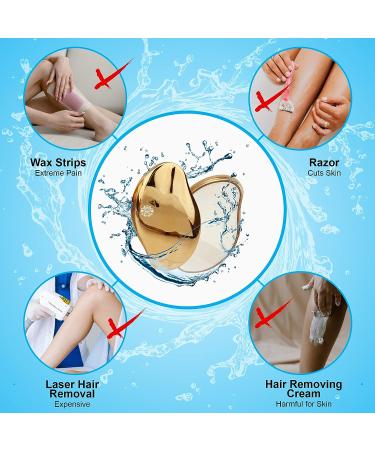 Beauty Royale Crystal Hair Eraser - Smooth Exfoliation for Men and Women - Painless Hair Removal for Arms, Legs, and Back - Razorless Shaver - Portable and Reusable Magic Eraser (Gold) - Buy Online on GoSupps.com