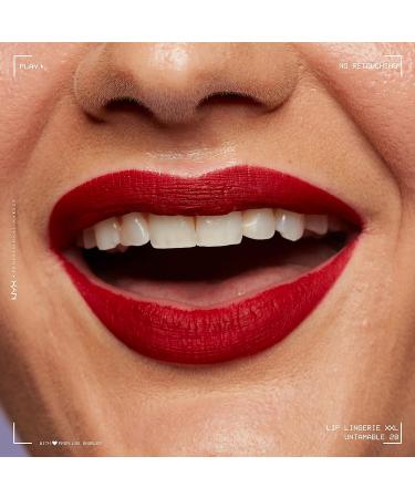 Nyx Lip Lingerie XXL Matte Liquid Lipstick in Untamable Brick Red - 0.13 Fl Oz - Buy Online on GoSupps.com