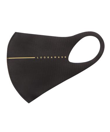 LOOKA | Protective Fashion Air Mask | Washable and Reusable | Comfortable | Suit Line Logo Gold (Small)