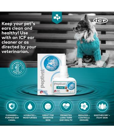 ICF Peptivet Ear Drops 50 ml - Buy Online on GoSupps.com