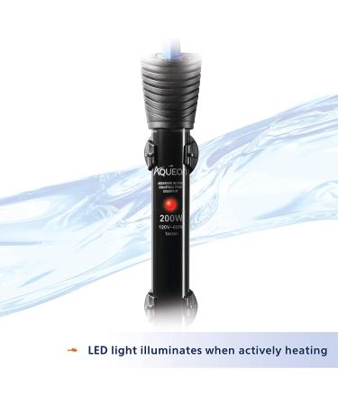 Aqueon 200 Watt Submersible Aquarium Heater for 75 Gallon Tanks - Buy Online on GoSupps.com