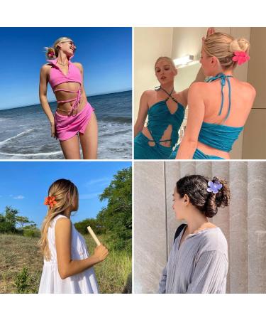 8PCS Flower Hair Claw Clips for Women and Girls - Strong Hold Matte Claw Clips in Bright Colors - Ideal for Thick and Thin Hair - Buy Online on GoSupps.com