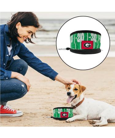 NCAA Georgia Bulldogs 2 Pack Collapsible Dog Travel Bowl | Football Design | Portable Lightweight Leak-Proof Bowl for Food & Water - Buy Online on GoSupps.com