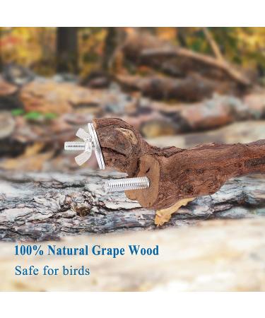 Mogoko Natural Grapevine Bird Perches 2-Pack for Parrots, Parakeets, Cockatiels, Conures, Macaws, Love Birds, Finches - Birdcage Stands and Accessories - Buy Online on GoSupps.com