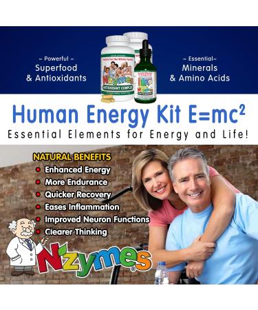 Nzymes Human Energy Kit - Fulvic Acid, Humic Acid & Iron-Based Trace Mineral Drops - Made in USA - Buy Online on GoSupps.com