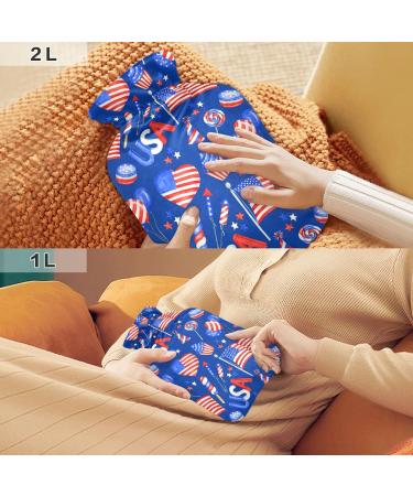 Patriotic 1L Heat Bottle - Durable Warm-Up Bag for Pain Relief & Heat Therapy | Ideal for Hand Feet Shoulder Neck Cramps - July 4th American Design - Buy Online on GoSupps.com