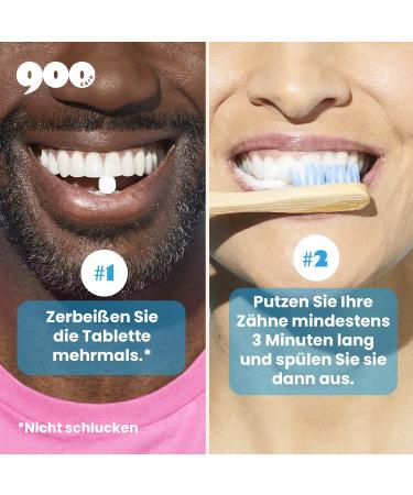 Toothbrush Tablets with Fluoride - 120 Mint Tabs for 2 Months - Natural Formula for Cavity Protection & White Teeth - Buy Online on GoSupps.com