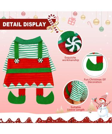 2Pcs Christmas Dog Eleven Costume - Funny Holiday Cosplay Outfit for Pets | XS Green Puppy Shirt & Xmas Clothing - Buy Online on GoSupps.com