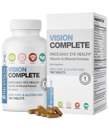 Bronson ONE Daily Vision Complete Eye Health Support Multivitamin Multimineral Supplement Formula 180 Tablets