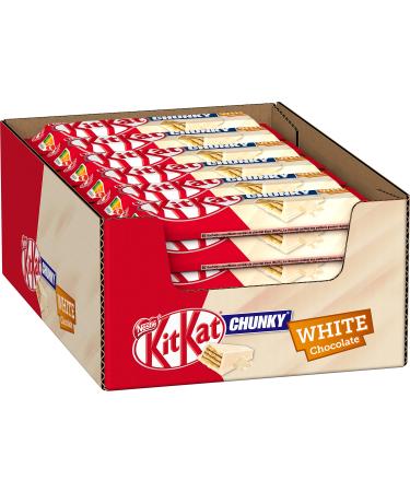 Kitkat nestl kitkat chunky white chocolate bar crispy bar with white chocolate & crispy waffle 24-pack (24 x 40g) white chocolate 40 g (24 Pack) - Buy Online on GoSupps.com