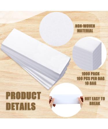 1000 Pcs Non Woven Wax Strips - Hair Removal Strips for Women and Men - Skin Body Facial Waxing - Bikini, Arms, Legs, Underarm, Eyebrow, Armpit (White) - Buy Online on GoSupps.com