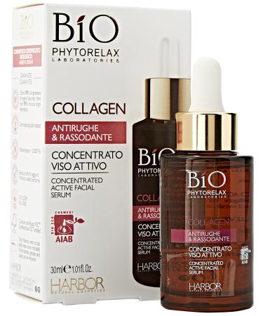 Concentrated Active Face Serum with Collagen Anti-wrinkle & Firming 30 ml (1.01 Fl Oz) 1 unit - Made in Italy italian import