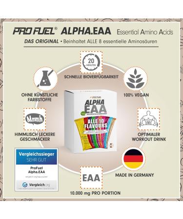 Shop EAA Test Package: 10x14g Vegan Amino Acid Powder - 10 Delicious Flavors | Essential Amino Acids for Workout | International Shipping - Buy Online on GoSupps.com