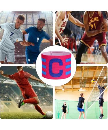 Captain Arm Bands for Soccer | Adjustable Football Captain Armband - Elastic Game Accessories for Adults & Youth in Hot Pink - Multi-Color Whirlwind Design - Buy Online on GoSupps.com