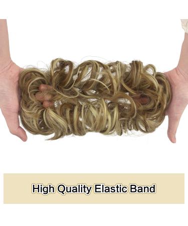 Sofeiyan Hair Part Hair Tie Updos - Wavy Messy Chignon Extensions for Women - Strawberry Blonde & Bleaching Blonde - 60g Quality Hairpieces for Effortless Styles - Buy Online on GoSupps.com