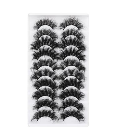 Focipeysa Mink Lashes: 10 Pack D Curl Dramatic False Eyelashes - 5 Styles, 18mm-22mm - Buy Online on GoSupps.com