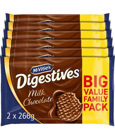 McVitie's Milk Chocolate Digestive Twin Pack 532 g (Pack of 6) Milk Chocolate Digestives 2 x 266g (Pack of 6) - Buy Online on GoSupps.com