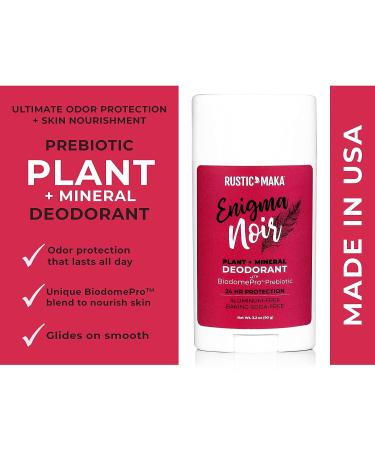 Rustic MAKA Enigma Noir Natural Deodorant for Women - Aluminum Free, Paraben Free, Vegan, Cruelty-Free - Buy Online on GoSupps.com