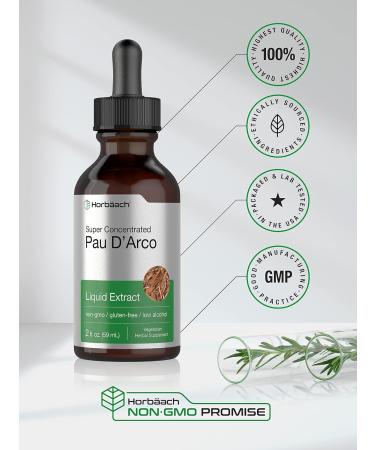 Horb ach PAU D'Arco Extract | 2 fl oz Liquid Drops | Vegetarian Non-GMO Gluten Free | Tabebuia avellanedae Supplement - Buy Online on GoSupps.com