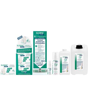SORIFA - Pack of 4 - Sudine Powder Antiperspirant Treatment - Foot - Regulates perspiration - Absorbs - Prevents mycoses - Without aluminum salts - Made in France - Box of 100 double sachets - Buy Online on GoSupps.com