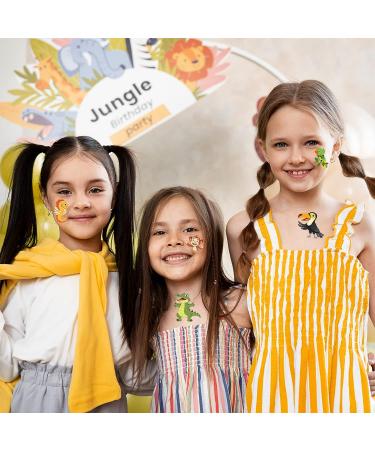 240 Pcs Jungle Animal Temporary Tattoos for Kids - Waterproof Bulk Stickers for Jungle Themed Party - Monkeys, Tigers, and More! Safe and Fun Children's Tattoo Toys - Buy Online on GoSupps.com