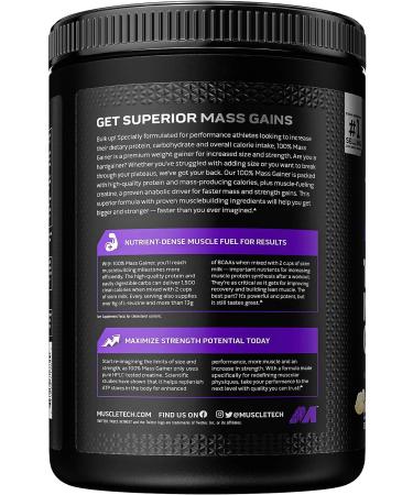 MuscleTech 100% Mass Gainer Protein Powder | Whey + Creatine | Vanilla Milkshake | 5.15 lb - Buy Online on GoSupps.com