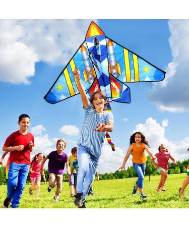 TOY Life 2 Pack Airplane Kites for Kids | Easy-to-Fly Large Beach Kite Set | Ideal Outdoor Gift for Children - Buy Online on GoSupps.com