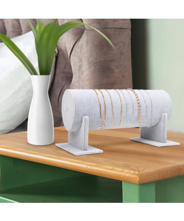 Buy Belle Vous Gray Velvet Hair Ripe Stand | Removable T-Shaped Jewelry Holder for Hair Accessories & Headbands - International Shipping Available - Buy Online on GoSupps.com