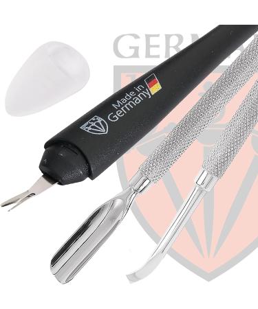 THREE SWORDS Cuticle Knife & Pusher - Premium Quality Cuticle Remover for Perfect Nails | International Shipping Available - Buy Online on GoSupps.com