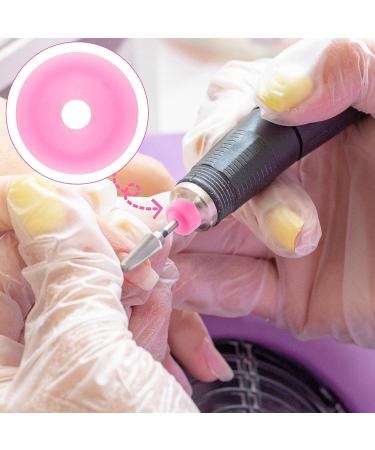 ANCIRS 80pcs Pink Nail Drill Bit Dust Protector Caps - Silicone Dust Collector Stopper Cover for Cuticle Protection - Buy Online on GoSupps.com