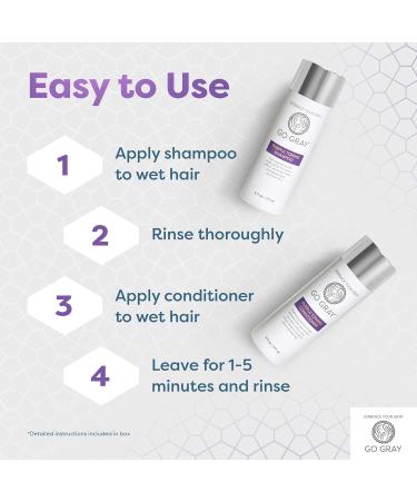 Purple Toning Duo Shampoo & Conditioner for Silver & Gray Hair | Anti-Yellow & Brassy Tone Treatment System - International Shipping Available - Buy Online on GoSupps.com