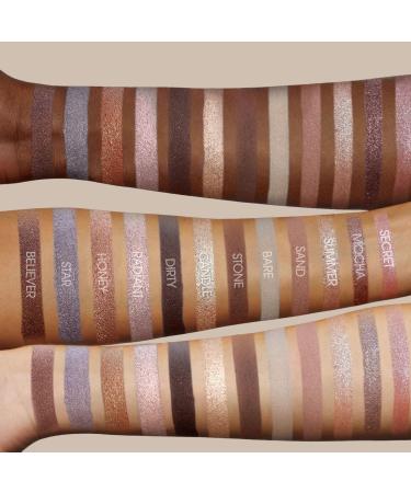 Nude Smokey Neutral Eyeshadow Palette - 12 Highly Pigmented Cool Toned Shimmer Matte Colors For Professional Everyday Looks - Travel Size Eye Shadow Makeup Palette With Mirror Neutral Nude Grey Silver - Buy Online on GoSupps.com