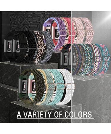 10 Pack Elastic Bands for Fitbit Charge 4/3/3 SE - Adjustable Stretchy Sport Straps for Men and Women - Soft Nylon Replacement Wristbands - C-Pack - Buy Online on GoSupps.com