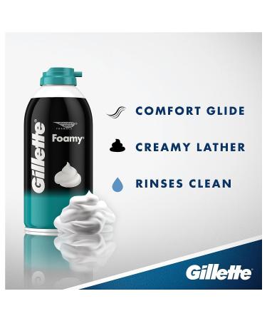 Gillette Foamy Shaving Cream Sensitive Skin 11oz - Pack of 12 - Buy Online on GoSupps.com