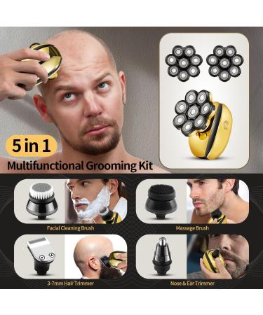 Premium Head Shavers for Bald Men | 5-in-1 Electric Razor | Cordless & Waterproof | Perfect for Wet & Dry Shaving - Buy Online on GoSupps.com