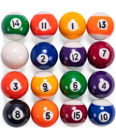 Mini Pool Balls - 1.5 Real Resin Balls for Tabletop Miniature Billiards Tables - Buy Online on GoSupps.com