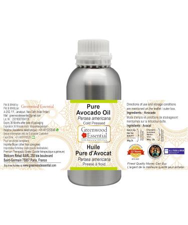 Greenwood Essential Pure Avocado Oil 630ml - Therapeutic Grade Cold Pressed Persea Americana for Skin & Hair Care - Buy Online on GoSupps.com