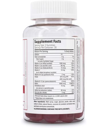 Elon Biotin Gummies for Hair Growth 60 Count Biotin 5000mcg Per Serving for Hair Skin and Nails Vitamin A Folic Acid & Vitamin E - Pectin Cherry Flavored Gummies (60 Day Supply) 60 Count (Pack of 2) - Buy Online on GoSupps.com