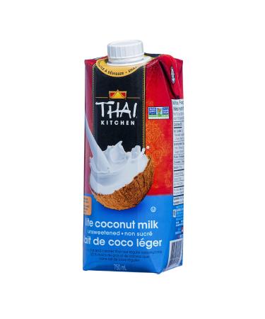Thai Kitchen Premium Unsweetened Coconut Milk Lite Tetra 750ml Case Pack Count 6 Unsweetened Coconut Milk Lite 750 ml (Pack of 6)