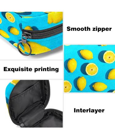 Guantierendiy Lemon Print Menstrual Cup Pouch & Tampon Bag - Color 12 | Portable Sanitary Napkin Storage & Nursing Pad Holder - Buy Online on GoSupps.com