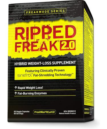 PharmaFreak RIPPED FREAK 2.0 | Hybrid Thermogenic Supplement (2X60 Caps + 28 Caps) - Buy Online on GoSupps.com