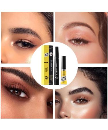  Fogukier Eyebrow pencil eyebrow pencils for women long-lasting waterproof eyebrow pencil | Eyebrow pencils with 4-pronged fork long-lasting liquid eyebrow gel set for - Buy Online on GoSupps.com