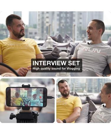 PowerDeWise Dual Lavalier Clip-On Microphones Set - Professional Grade Lapel Mics for Interviews - Compatible with iPhone, Android, Camera - Noise Cancelling 3.5mm Mic for Blogging and Video Recording - Buy Online on GoSupps.com